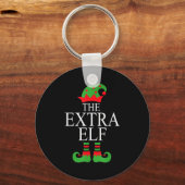 Extra Elf Family Matching Christmas Group Pajama M Sleutelhanger (Voorkant)