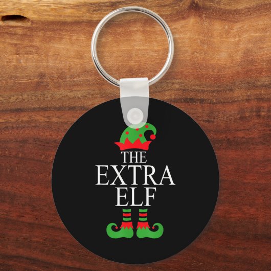 Extra Elf Family Matching Christmas Group Pajama M Sleutelhanger (Voorkant)