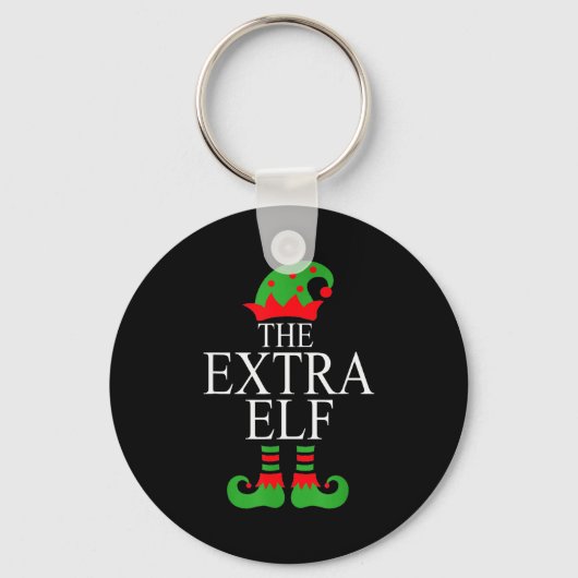 Extra Elf Family Matching Christmas Group Pajama M Sleutelhanger (Voorkant)
