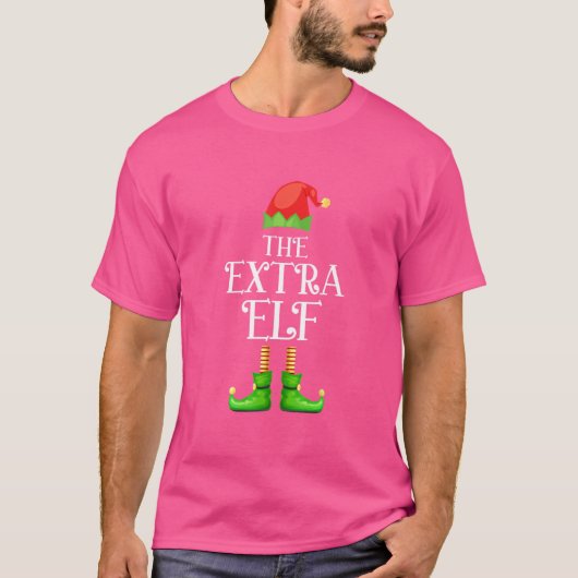 Extra Elf Matching Group Kerstmis T-shirt (Voorkant)
