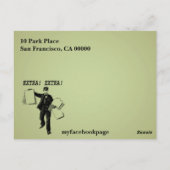 Extra! Extra!  krant Baby Briefkaart (Achterkant)