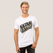 "EXTRA! EXTRA! Newspaper Headline T-Shirt – Bold V (Voorkant volledig)