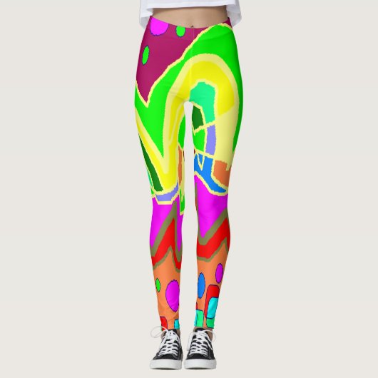 Extra felle gewaagde kleuren leggings (Voorkant)