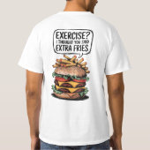 "Extra friet boven oefening!" T-shirt (Achterkant)