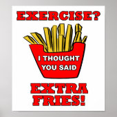 Extra Friet Grappige Poster (Voorkant)