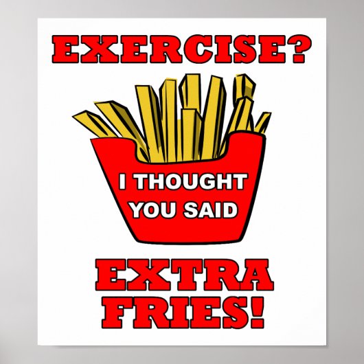 Extra Friet Grappige Poster (Voorkant)