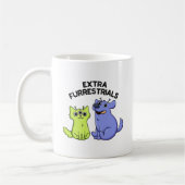 Extra Furrestrials Grappige Alien Furry Pet Pun Koffiemok (Links)