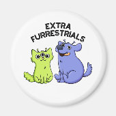 Extra Furrestrials Grappige Alien Furry Pet Pun Magneet (Voorkant)
