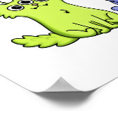 Extra Furrestrials Grappige Alien Furry Pet Pun Poster (Hoek)