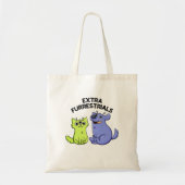 Extra Furrestrials Grappige Alien Furry Pet Pun Tote Bag (Voorkant)