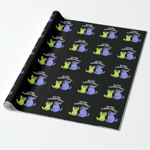 Extra Furrestrials Grappige Alien Furry Pun Dark B Cadeaupapier