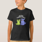 Extra Furrestrials Grappige Alien Furry Pun Dark B T-shirt (Voorkant)