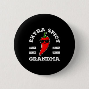 Extra gek oma dames Foodie Humor Hete Chili Pe Ronde Button 5,7 Cm