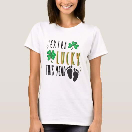 Extra geluk dit jaar - St. Patrick's Day T-shirt (Voorkant)