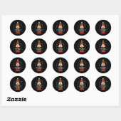 Extra Gnome Xmas Family Christmas  Ronde Sticker (Vel)