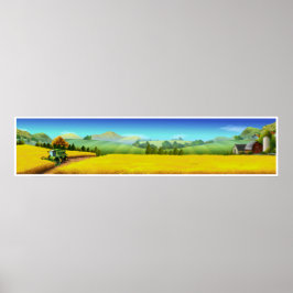 Extra groot Boerderij, panoramisch Poster