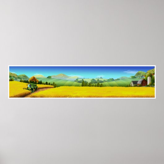 Extra groot Boerderij, panoramisch Poster (Voorkant)