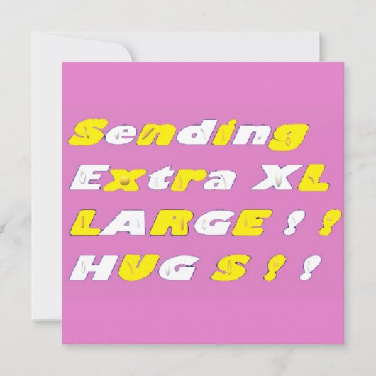 Extra groot design Roze gele witte grafische kaart (Voorkant)