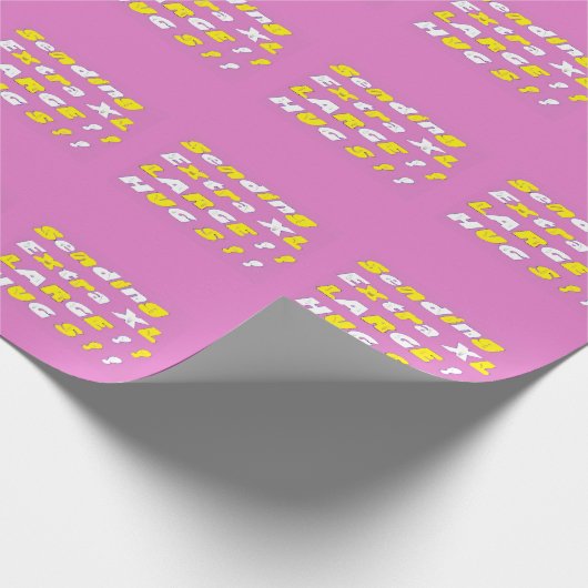 Extra groot design Roze gele witte grafische kaart Cadeaupapier (Hoek)