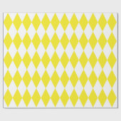 Extra groot geel en wit Harlequin Cadeaupapier (Vlak)