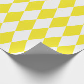 Extra groot geel en wit Harlequin Cadeaupapier (Hoek)