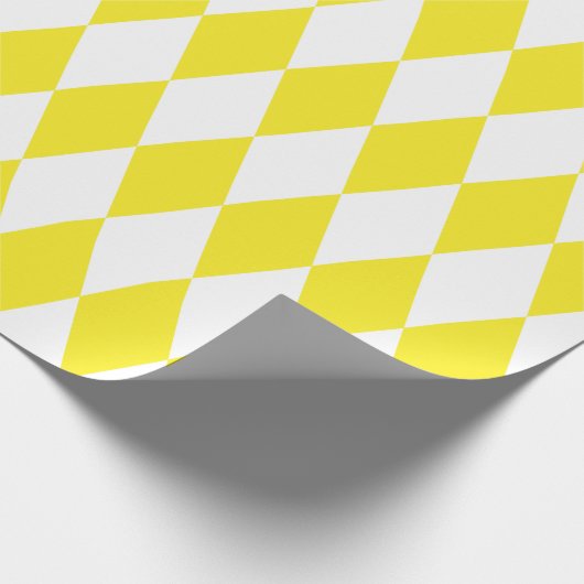 Extra groot geel en wit Harlequin Cadeaupapier (Hoek)