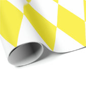 Extra groot geel en wit Harlequin Cadeaupapier (Rol Hoek)