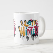 Extra groot Ik hou van de winter Grote Koffiekop (Voorkant rechts)