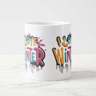 Extra groot Ik hou van de winter Grote Koffiekop