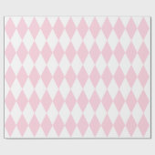 Extra groot lichtroze en witte harlequin cadeaupapier (Vlak)