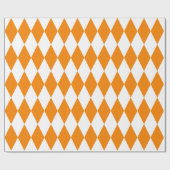 Extra groot Oranje en wit Harlequin Cadeaupapier (Vlak)