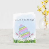 Extra groot paasei kaart (Gele Bloem)