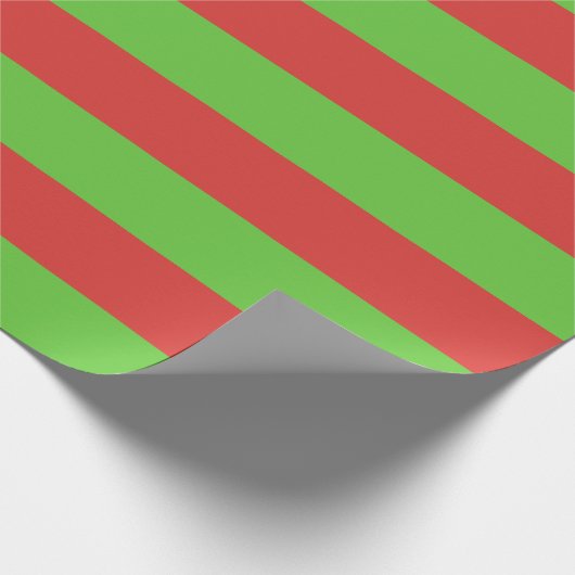 Extra groot rood- en groenstrippapier cadeaupapier (Hoek)