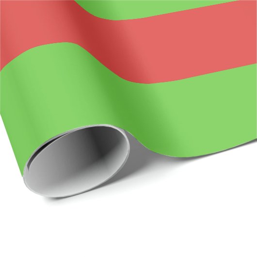 Extra groot rood- en groenstrippapier cadeaupapier (Rol Hoek)