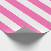 Extra groot roze en witstrooppapier cadeaupapier (Hoek)