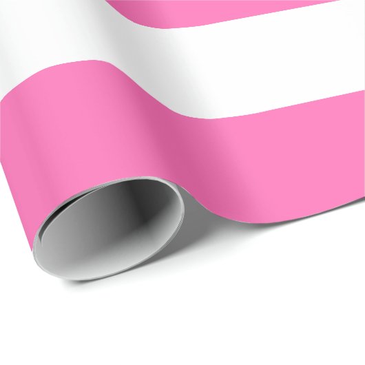 Extra groot roze en witstrooppapier cadeaupapier (Rol Hoek)