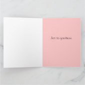 Extra groot roze ik hou van je met een hartkaart kaart (Binnen)