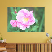Extra groot roze rooscanvas canvas afdruk (Insitu (Woonkamer))