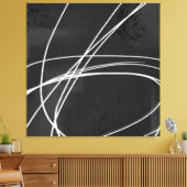 Extra groot zwart-wit, modern, Abstract Canvas Afdruk (Insitu (Woonkamer))