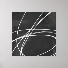 Extra groot zwart-wit, modern, Abstract Canvas Afdruk