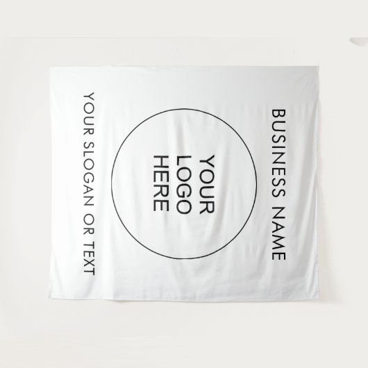 Extra grote achtergrond Uw Logo Slogan Verticaal Wandkleed (Voorkant (horizontaal))