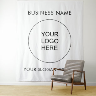 Extra grote achtergrond Uw Logo Slogan Verticaal Wandkleed