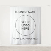 Extra grote achtergrond Uw Logo Slogan Verticaal Wandkleed (Voorkant)
