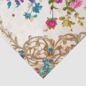 Extra grote barokke kleurrijke bloemen Decoupage Tissuepapier (Detail)