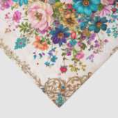 Extra grote barokke kleurrijke bloemen Decoupage Tissuepapier (Detail)