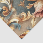 Extra grote barokke kleurrijke bloemendecoupage tissuepapier (Detail)