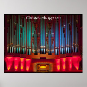 Extra grote Christchurch Town Hall orgelposter Poster