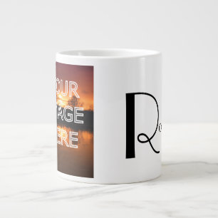 Extra grote gepersonaliseerde fotokoffiemok koffiekop