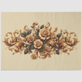 Extra grote gouden barokke bloemendecoupage tissuepapier