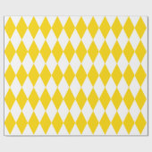 Extra grote gouden geel en witte Harlequin Cadeaupapier (Vlak)